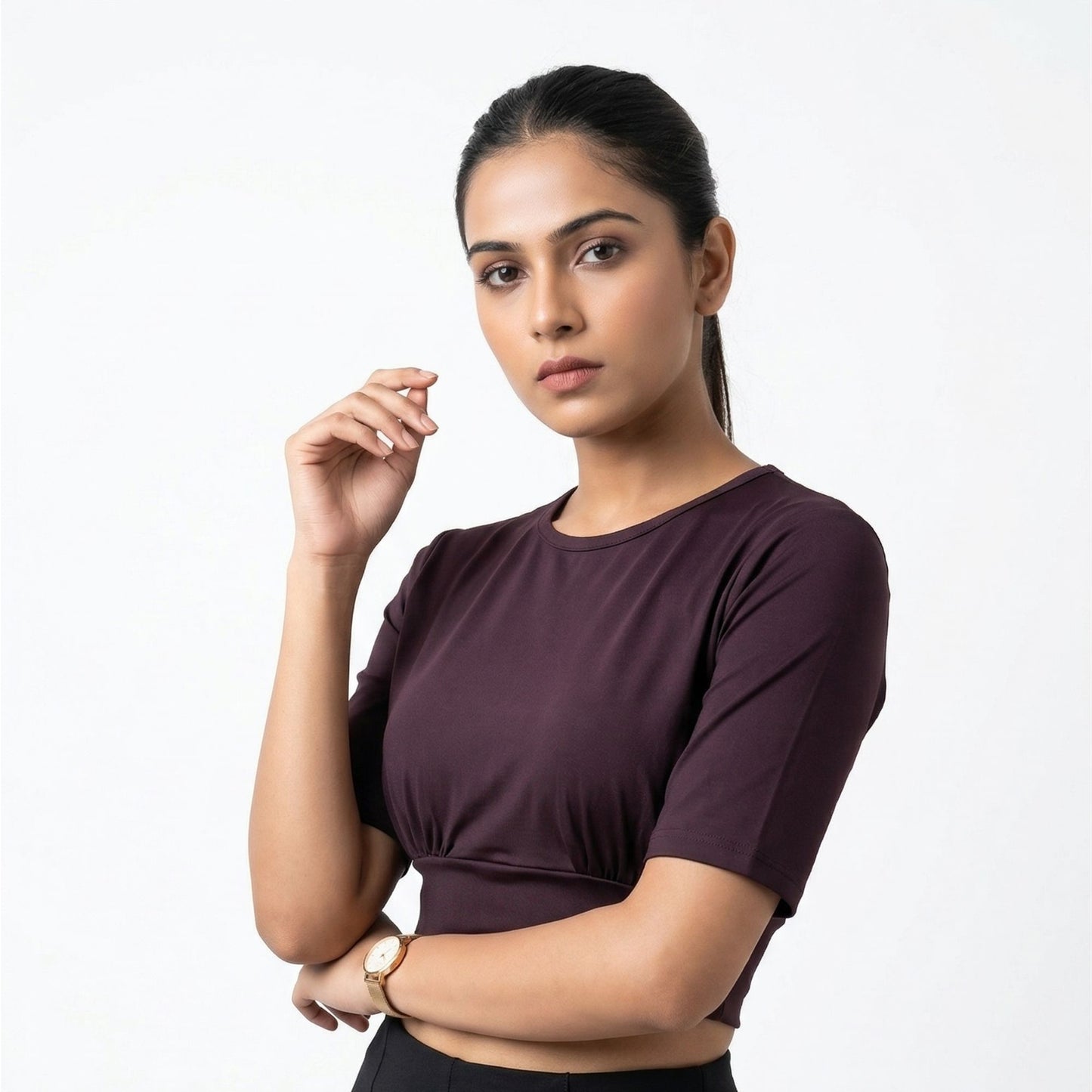 NOIR CURVE CROP TOP