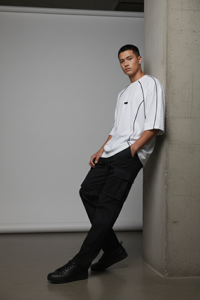 THE LINEAR PANEL OVERSIZED TEE