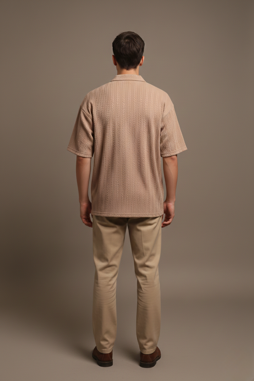 LINEAR JACQUARD POLO