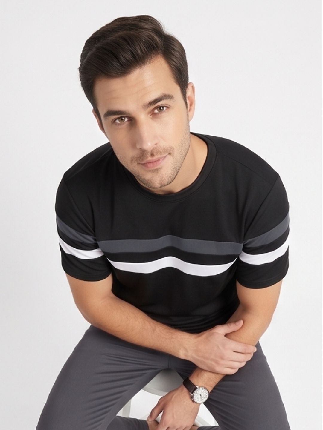 THE PARALLEL CREWNECK T-SHIRT