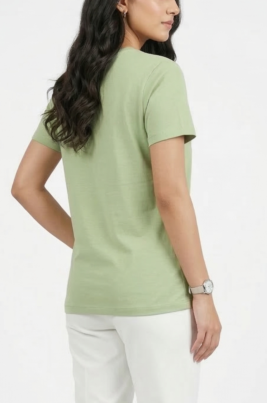 CLASSIC FIT BOW  DETAIL TEE