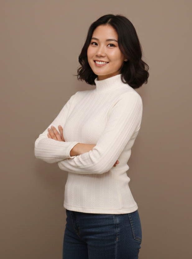 TEXTURED MOCK-NECK TOP