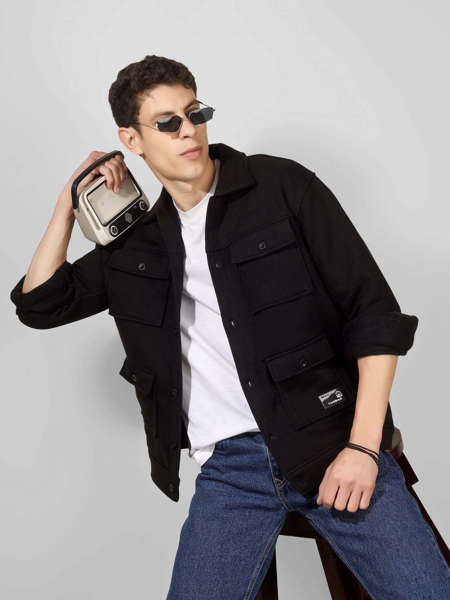 SHADE DOCK SHACKET BLACK