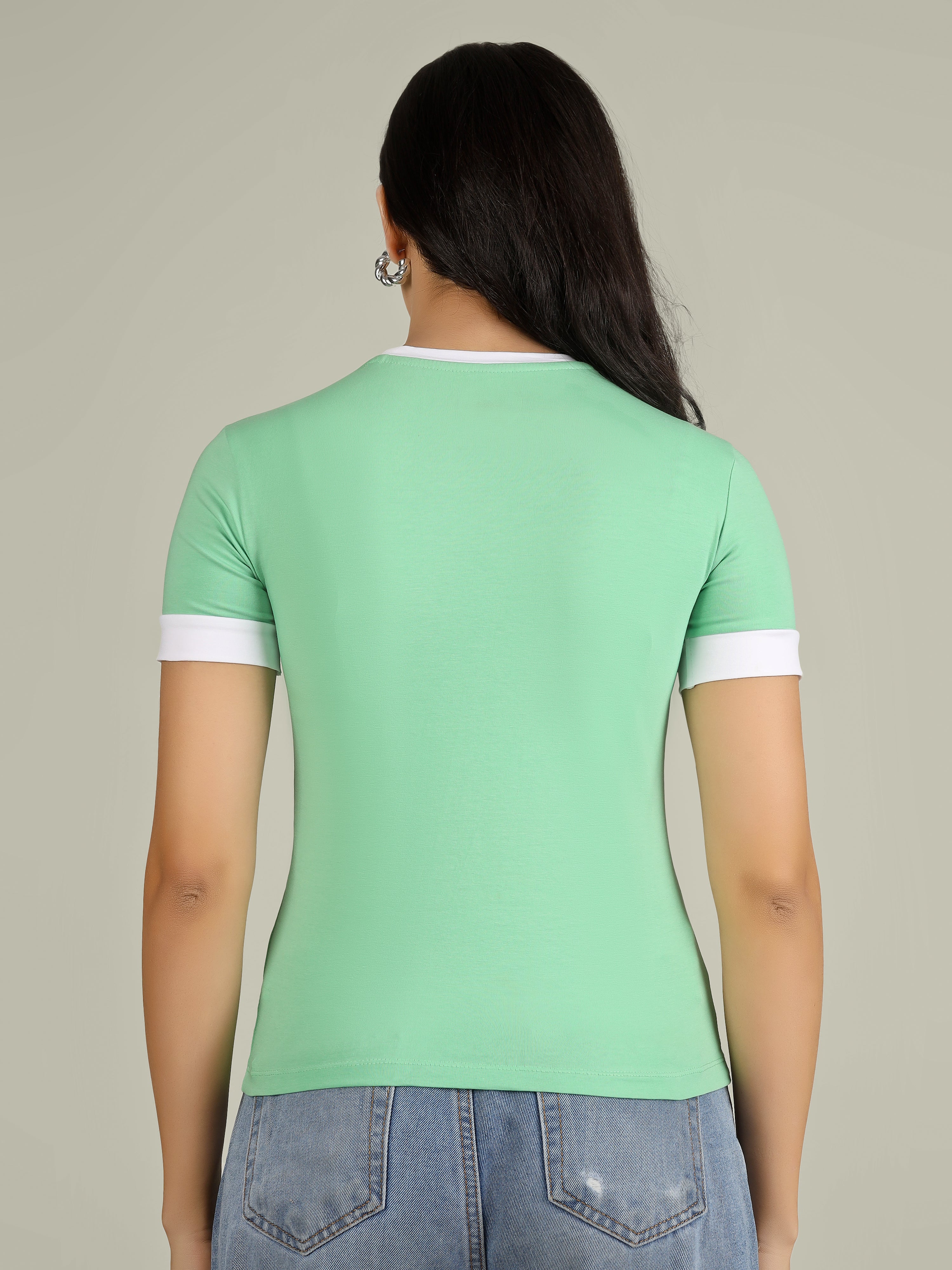 CONTRAST TRIM RINGER TEE