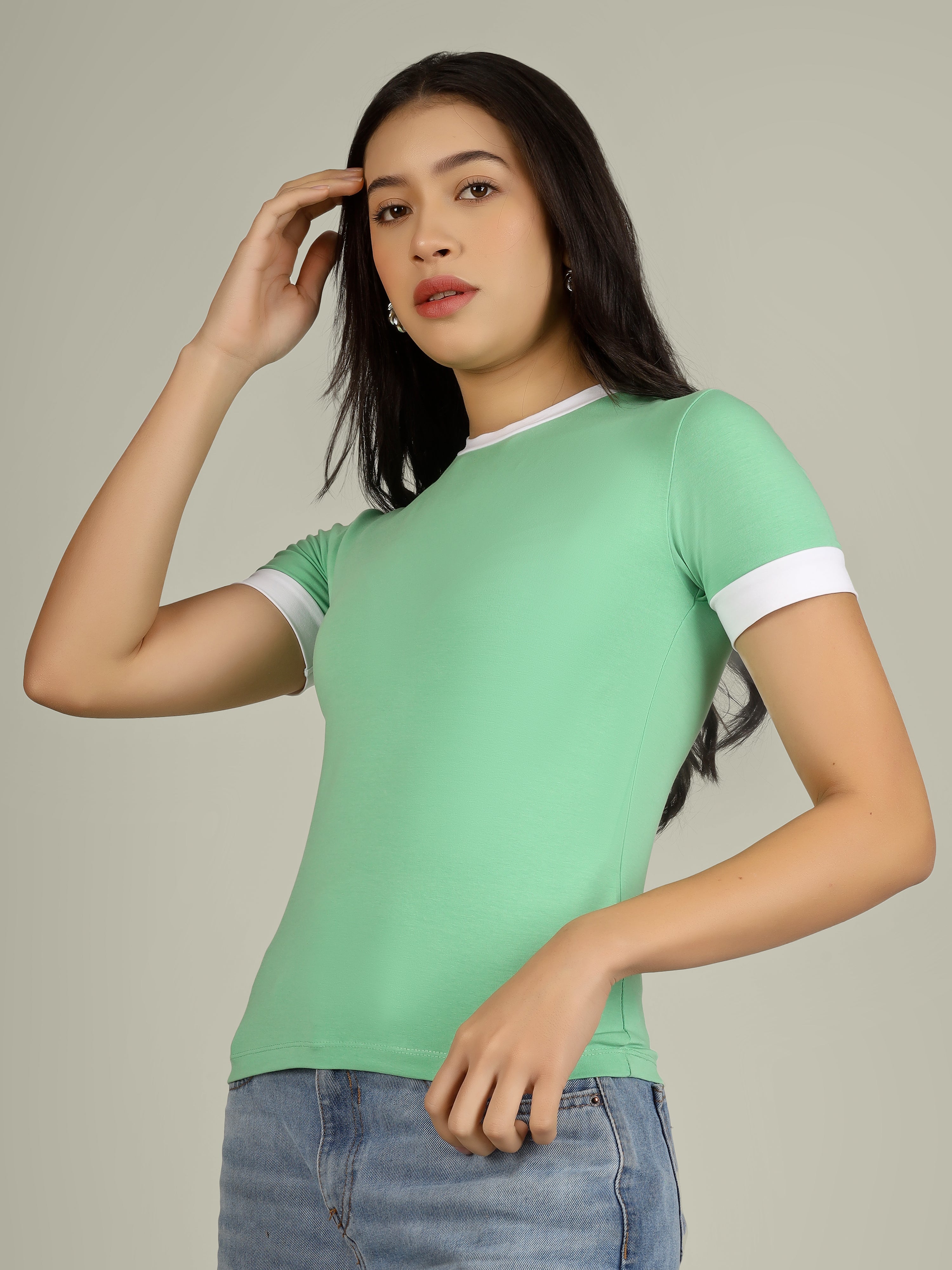 CONTRAST TRIM RINGER TEE