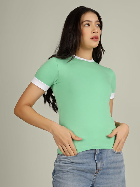 CONTRAST TRIM RINGER TEE