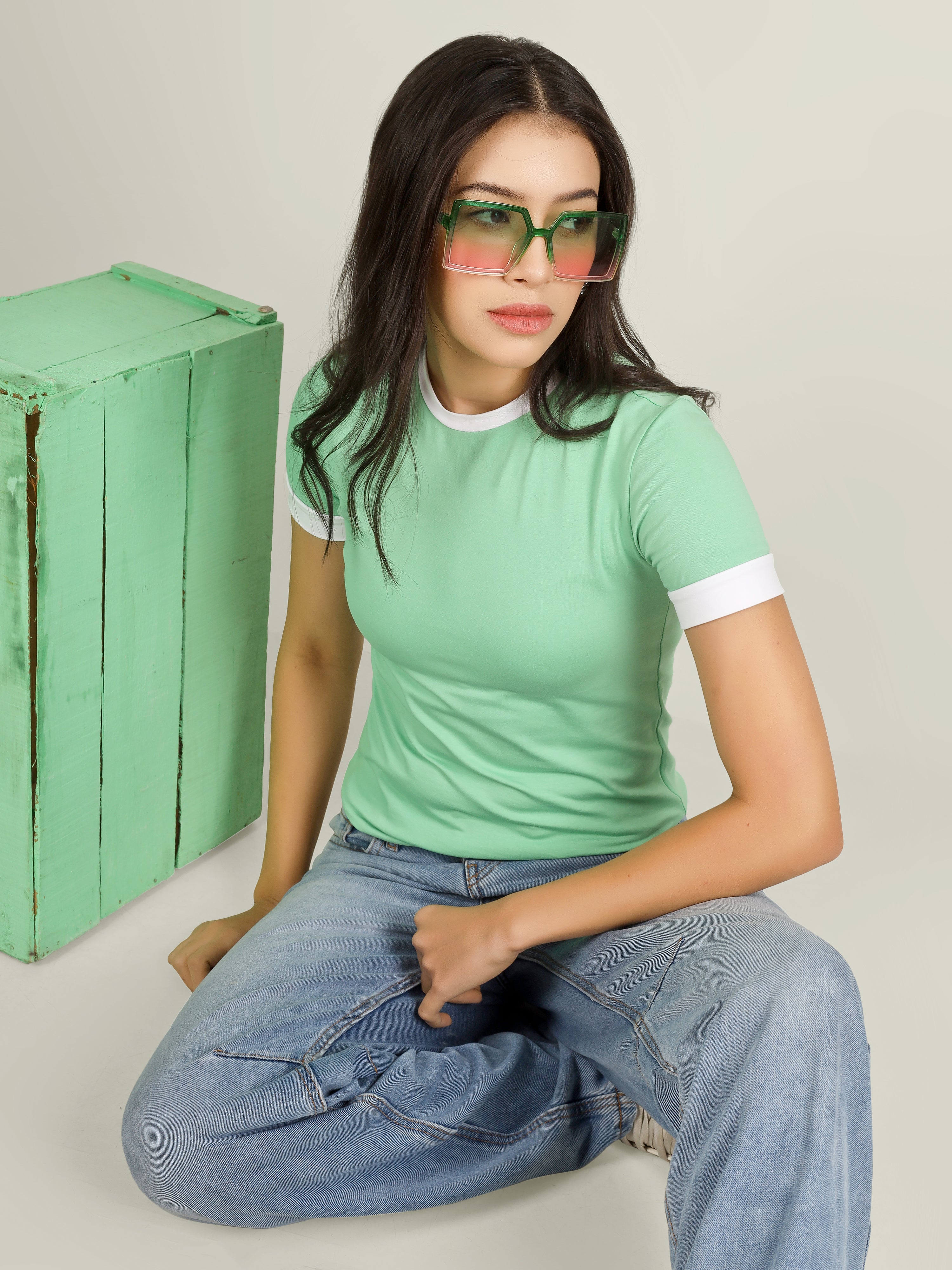 CONTRAST TRIM RINGER TEE