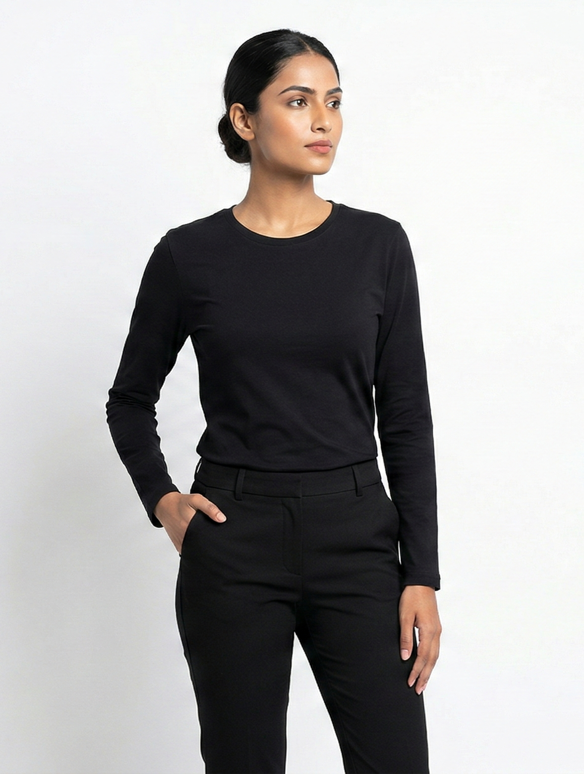 SCOOP CREW NECK FULL SLEEVE TOP