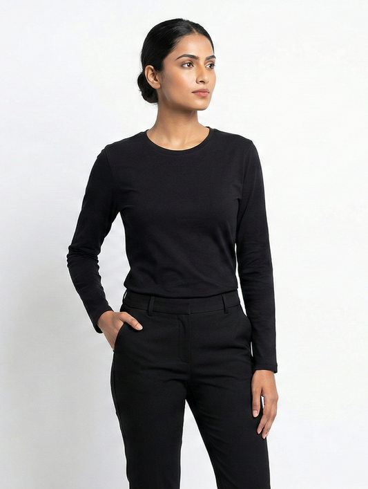 SCOOP CREW NECK FULL SLEEVE TOP