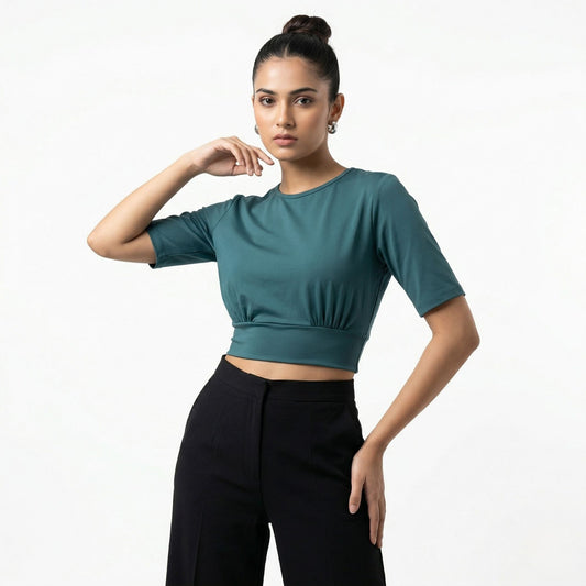 NOIR CURVE CROP TOP