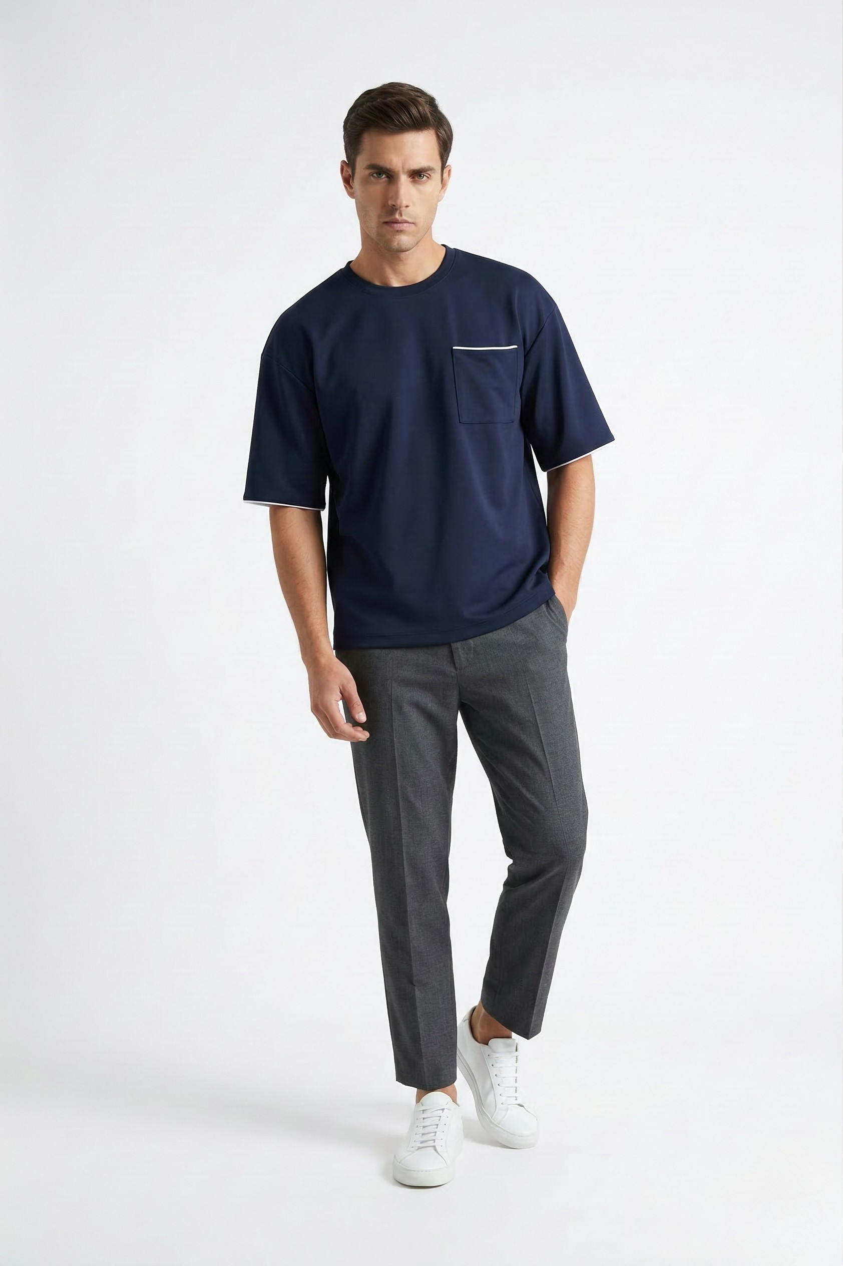 MIDNIGHT MANDARIN ROUND NECK T-SHIRT