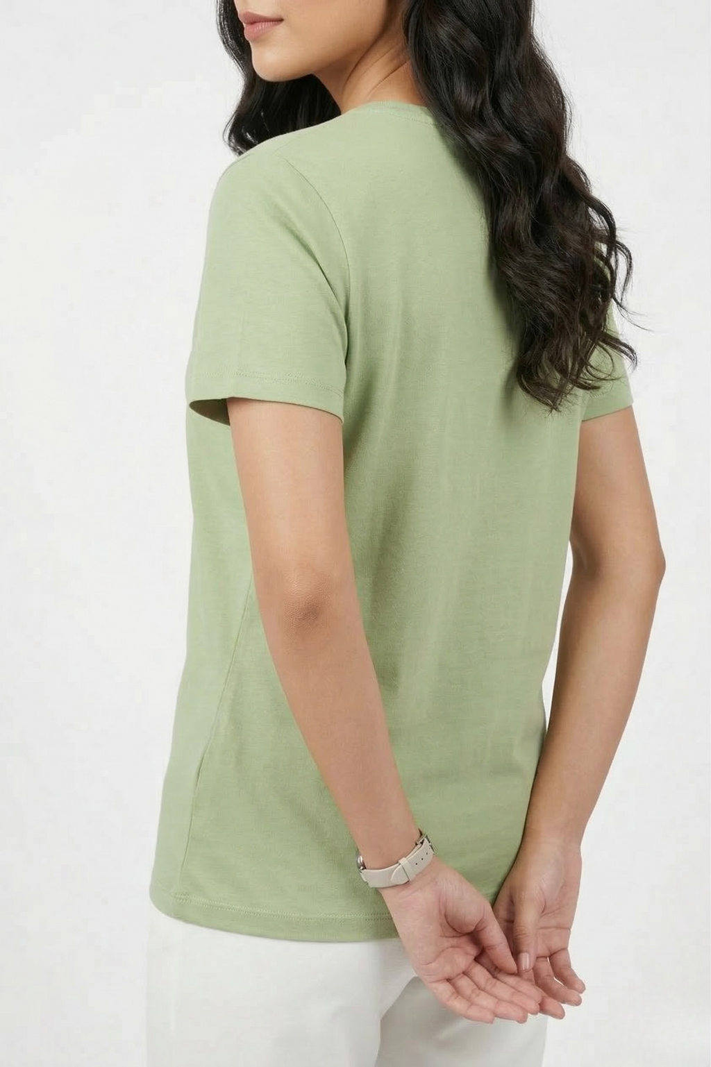 CLASSIC FIT BOW  DETAIL TEE