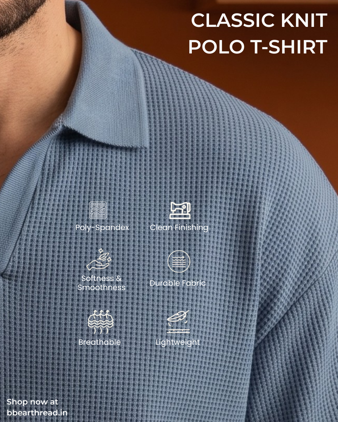 CLASSIC KNIT POLO T-SHIRT