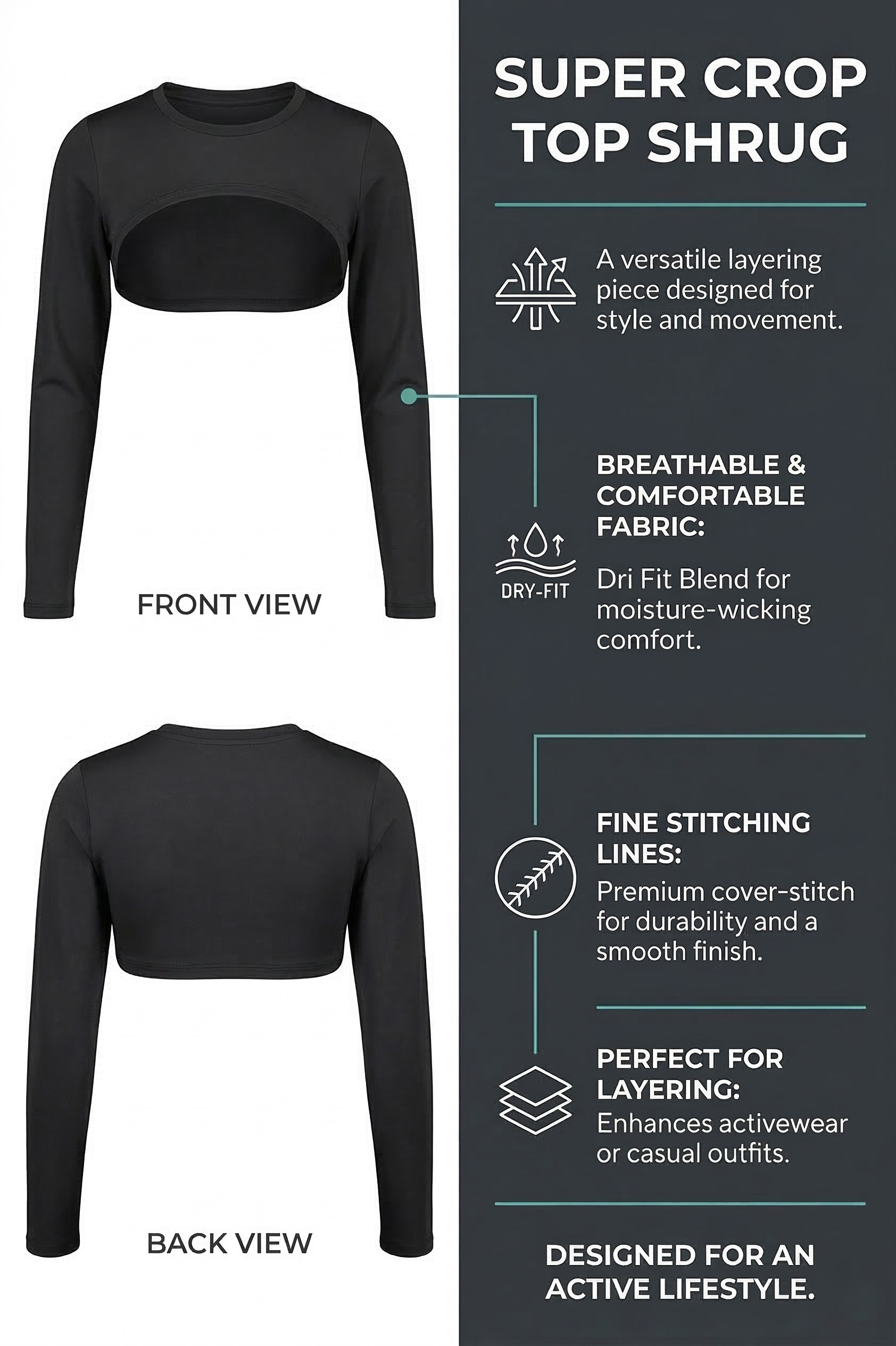 FLEX FLOW ACTIVE CROP TOP