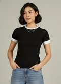 CONTRAST TRIM RINGER TEE