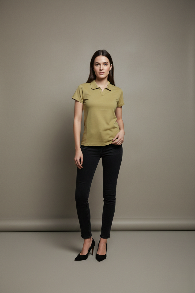 PLAIN AUTHENTIC POLO T-SHIRT
