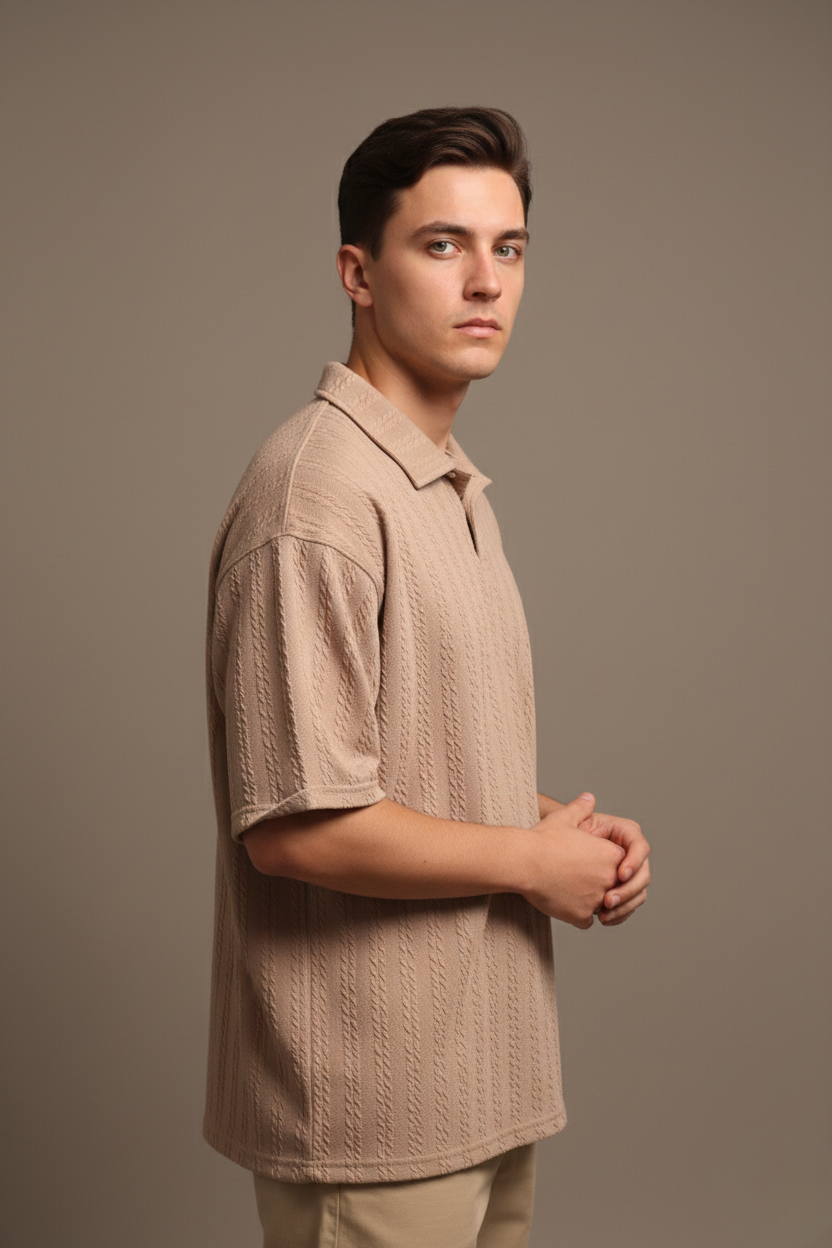 LINEAR JACQUARD POLO