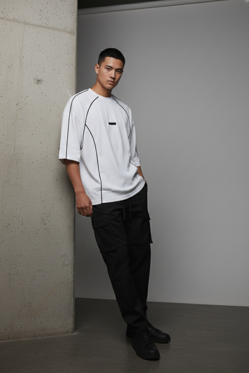 THE LINEAR PANEL OVERSIZED TEE