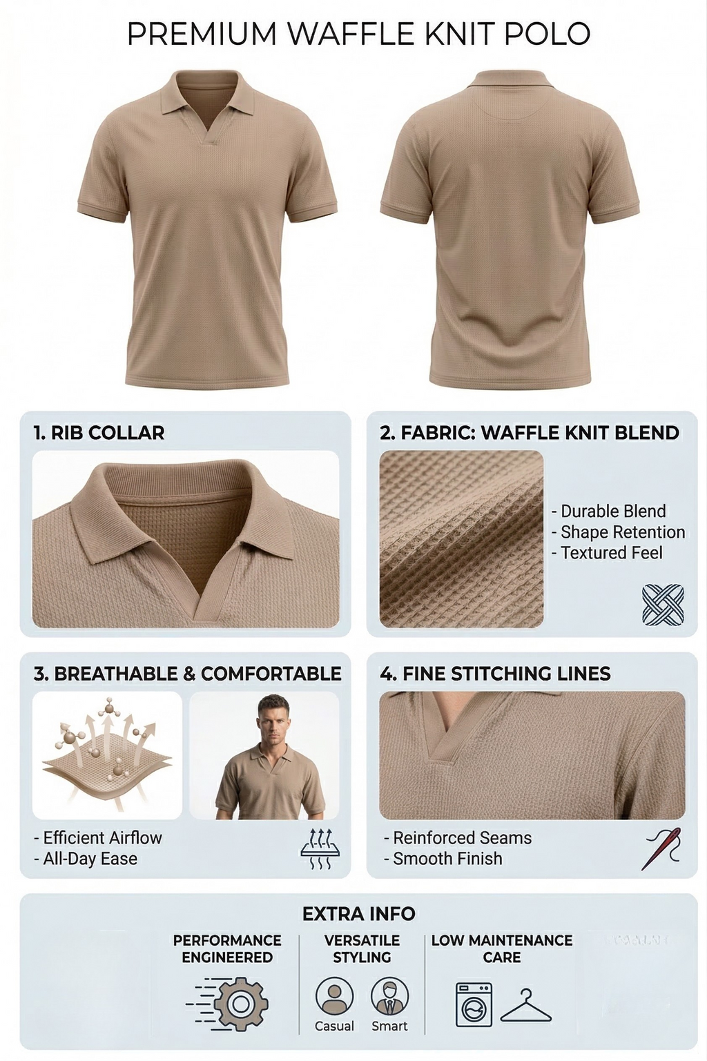 CLASSIC KNIT POLO T-SHIRT