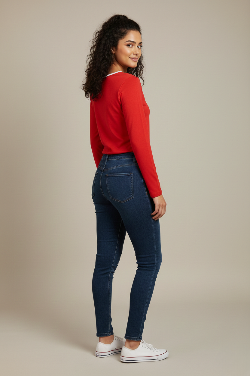 MODERN CONTRAST LONG SLEEVE TOP