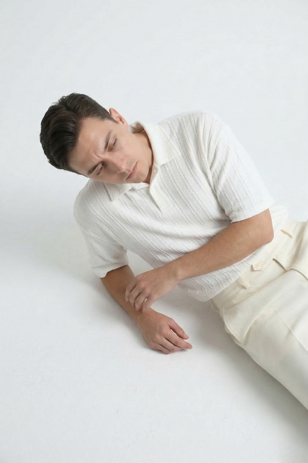 LINEAR JACQUARD POLO