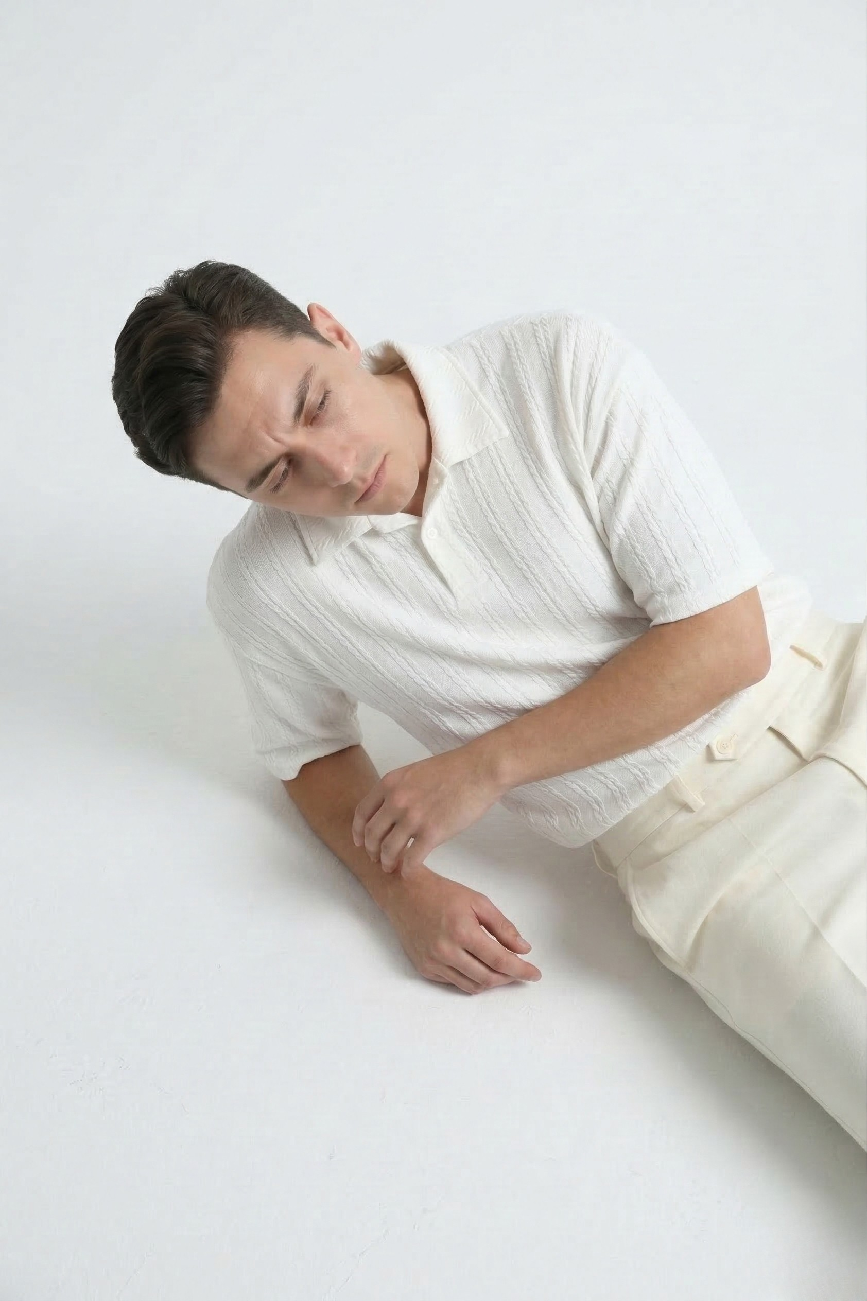 LINEAR JACQUARD POLO