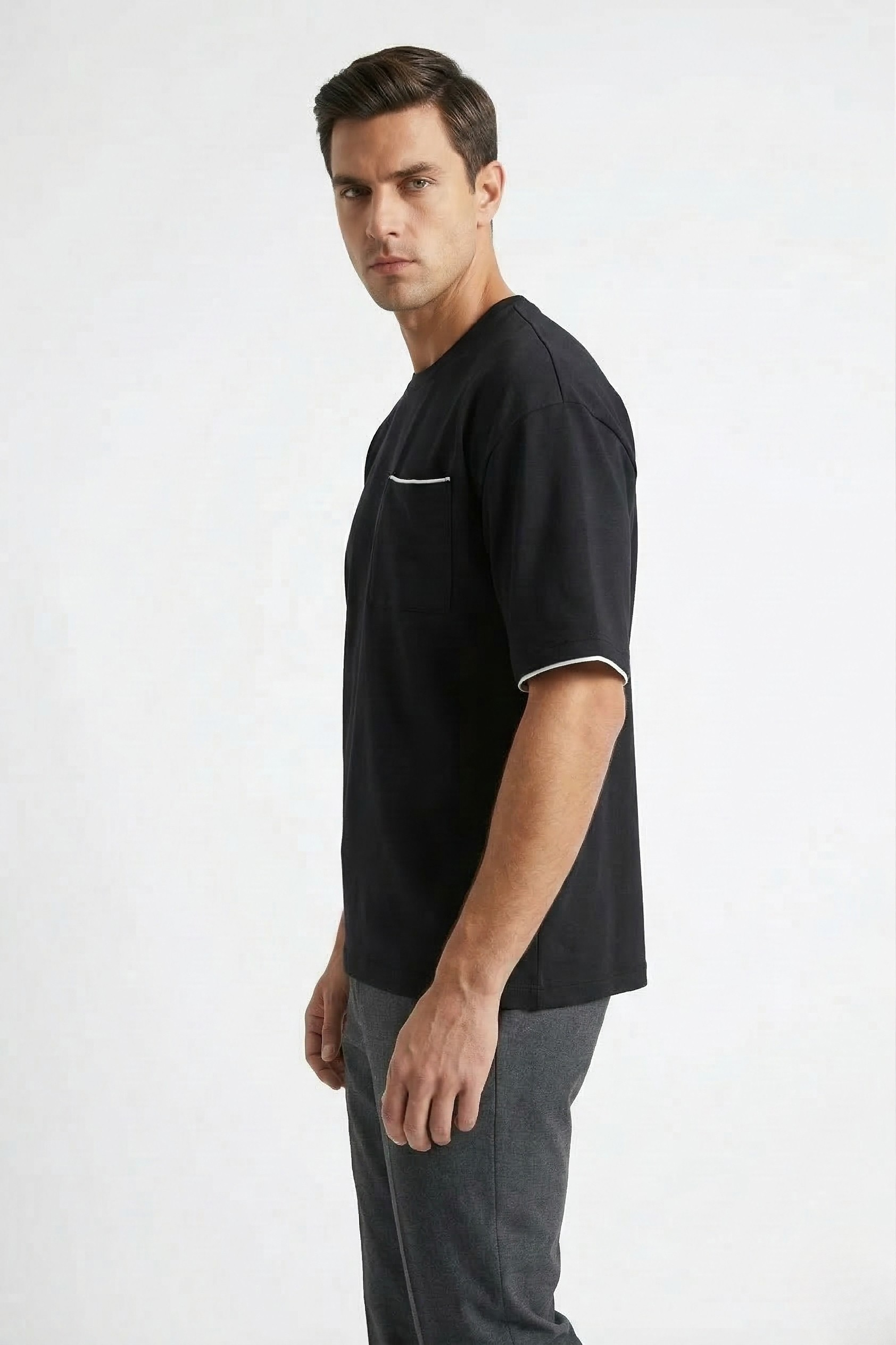 MIDNIGHT MANDARIN ROUND NECK T-SHIRT