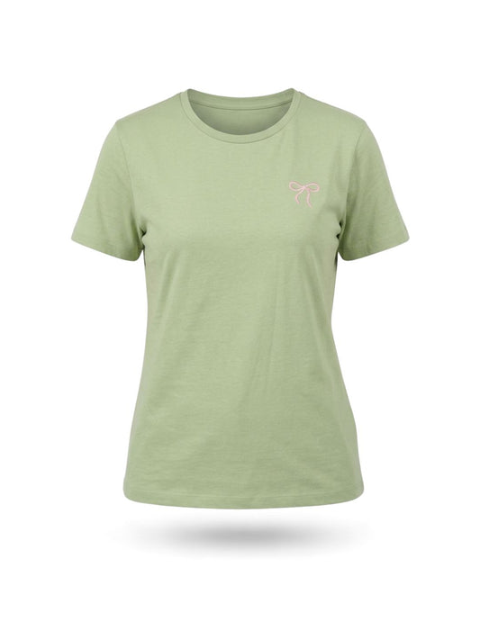 CLASSIC FIT BOW  DETAIL TEE